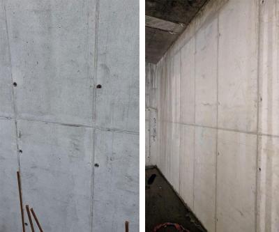 Concrete finish Framed formwork Framini