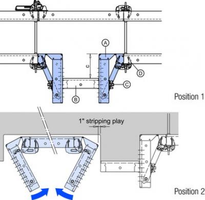 Pilasters for wall formwork Framax Xlife in different positions