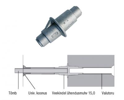 Veekindel ühendusmuhv 15,0