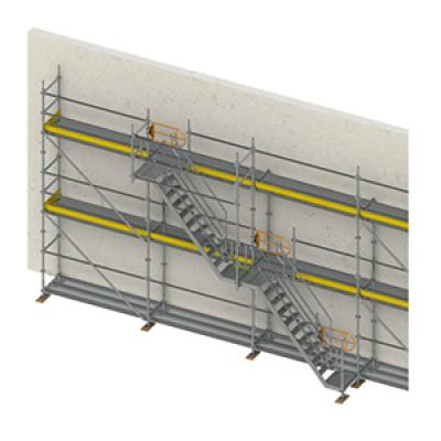 Scaffolding for façade works
