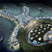 Med sin uvanlige form blir den nye flyplassterminalen et særegent landemerke i Abu Dhabi. © www.arabtecuae.com