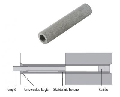 Skaidulinio betono vamzdelis 22mm