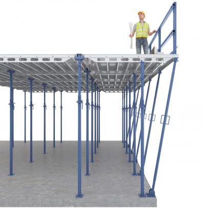 Lightdek incorporating Doka climbing platform as protection