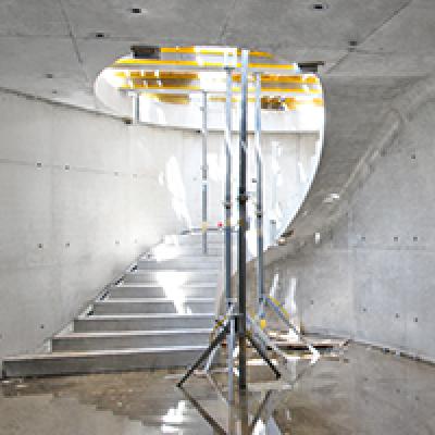 fair-faced concrete stair well