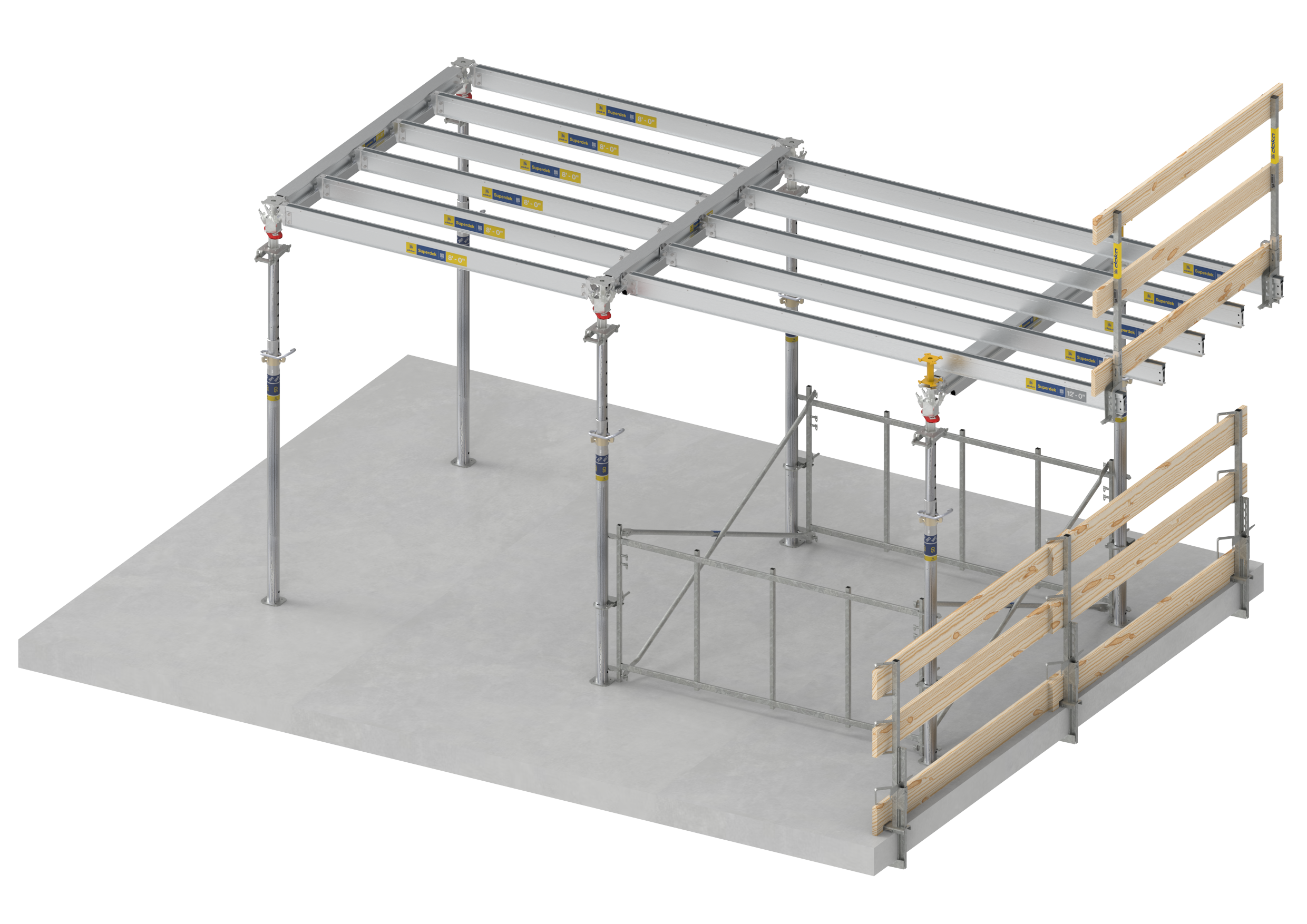 superdek erection of perimeter slab edge