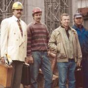 Karel Novotný na stavbě v roce 1996