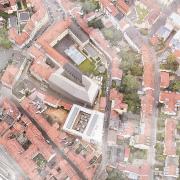 Tradition und Moderne: Im historischen Viertel „Inselstadt“ im Herzen von Bamberg entsteht mit der Generalsanierung der Maria-Ward-Schule eine der modernsten Schulen Bayerns. Copyright: H2M Architekten
<br />

