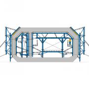 The combination of the high-performing ‘Heavy-duty supporting system SL-1’ tunnel formwork and Large-area formwork Top 50 is ideal for the box cross-section of the eleven tunnel segments for the immersed Second Midtown Tunnel.