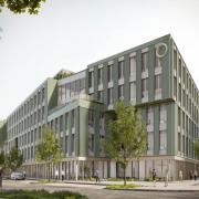 Der EDGE Friedrichspark wird ein durch und durch grünes Gebäude: Schon beim Bau wird mit CO2-reduziertem Beton auf Dekarbonisierung geachtet. Betrieben werden soll es nach seiner Fertigstellung mit einem 100% nachhaltigem Energiekonzept.
<br />

<br />
Foto: Edge