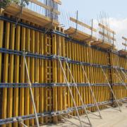 Large area formwork Top 50 is flexible enough to take any shape and is strong
<br />
enough to cast up to 12m heights