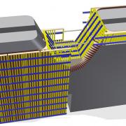 Die Schalung für die architektonisch anspruchsvollen Pfeiler der Südbahnhof-Brücke wurde anhand eines dreidimensionalen Modells geplant und vom Doka-Fertigservice exakt ausgeführt.