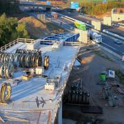 Bei der Autobahnbrücke Biebelried kommt ein automatisierter Taktkeller zum Einsatz.