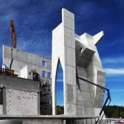 The geometry of the building is very complex and required a
<br />
special formwork solution.
<br />
Photo: Fire Service Training Centre_03.jpg
<br />
Copyright: Česká Doka