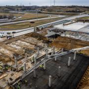 Cölöpözés a Hungaroring felújításán