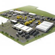 Auf einer Fläche von 11,4 Hektar entsteht in Apolda in Thüringen das neue Logistik-Center der Deutschen Doka.