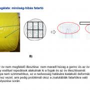 Tip 2 – Az öv vizsgálata: minőség-hibás fatartó 
<br />
A) A gerinc és az öv nem megfelelő illesztése: nem maradt hézag a gerinc és az öv között, ezért nagy eséllyel repedések alakulnak ki a fogak és az öv illesztéseinél.
<br />
B) Az öv rostiránya nem szimmetrikus, ez a nedvesség hatására kialakuló deformációk egyenletlenségéhez vezet, ami pedig problémát okoz a zsalutáblák fatartókra való biztonságos felhelyezése során.
<br />
