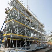 Doka Ringlock scaffolding at Oosterweel Bypass project