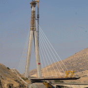 Pont Kömürhan - Pylône unique - Coffrage autogrimpant - SKE - Doka