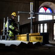 Doka_Lešení_kostel_Nebužely