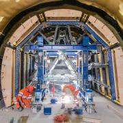 The smaller of the two SL-1 tunnel formwork carriages was fitted with wooden shuttering; the larger was given a steel shuttering. Copyright: Doka