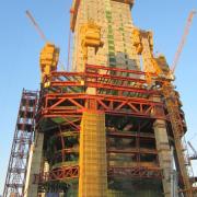 Postupujúca výstavba Lotte World Tower 