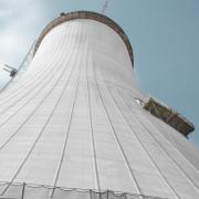 Doka provided the formwork solution based on the Cooling-tower formwork SK175 for the construction of the 164 m high cooling tower of the coal power station Sostanj in Slovenia. The self-climbing system for pouring sections of 1.50 m high allow for precise forming with extremely short cycling times.