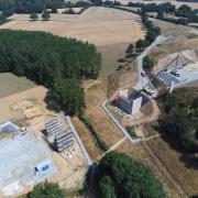 Chantier - Viaduc du Bouillon - vue du ciel - Doka - Framax